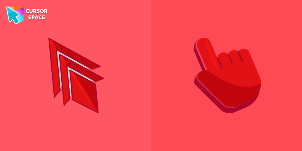 Custom Cursor Triple Red