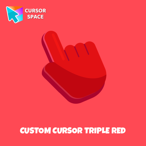 Custom Cursor Triple Red