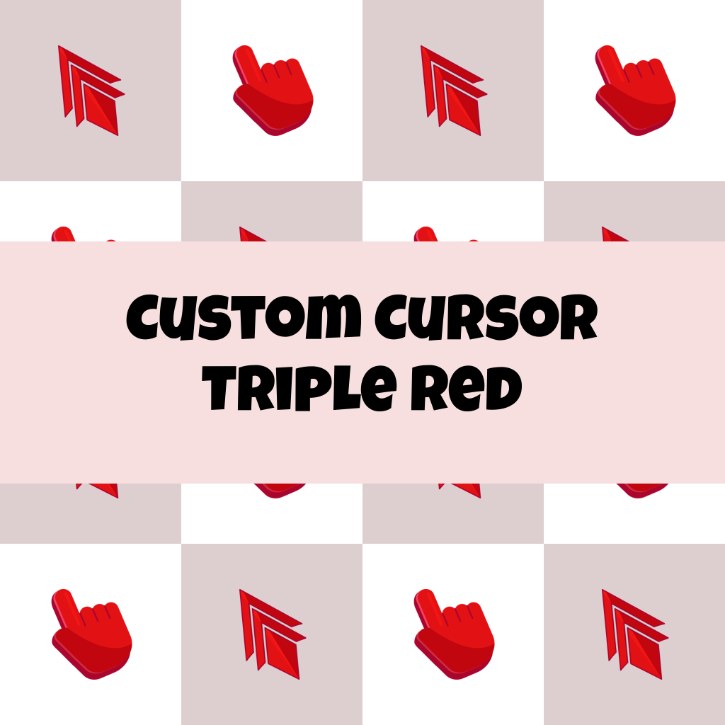 Custom Cursor Triple Red